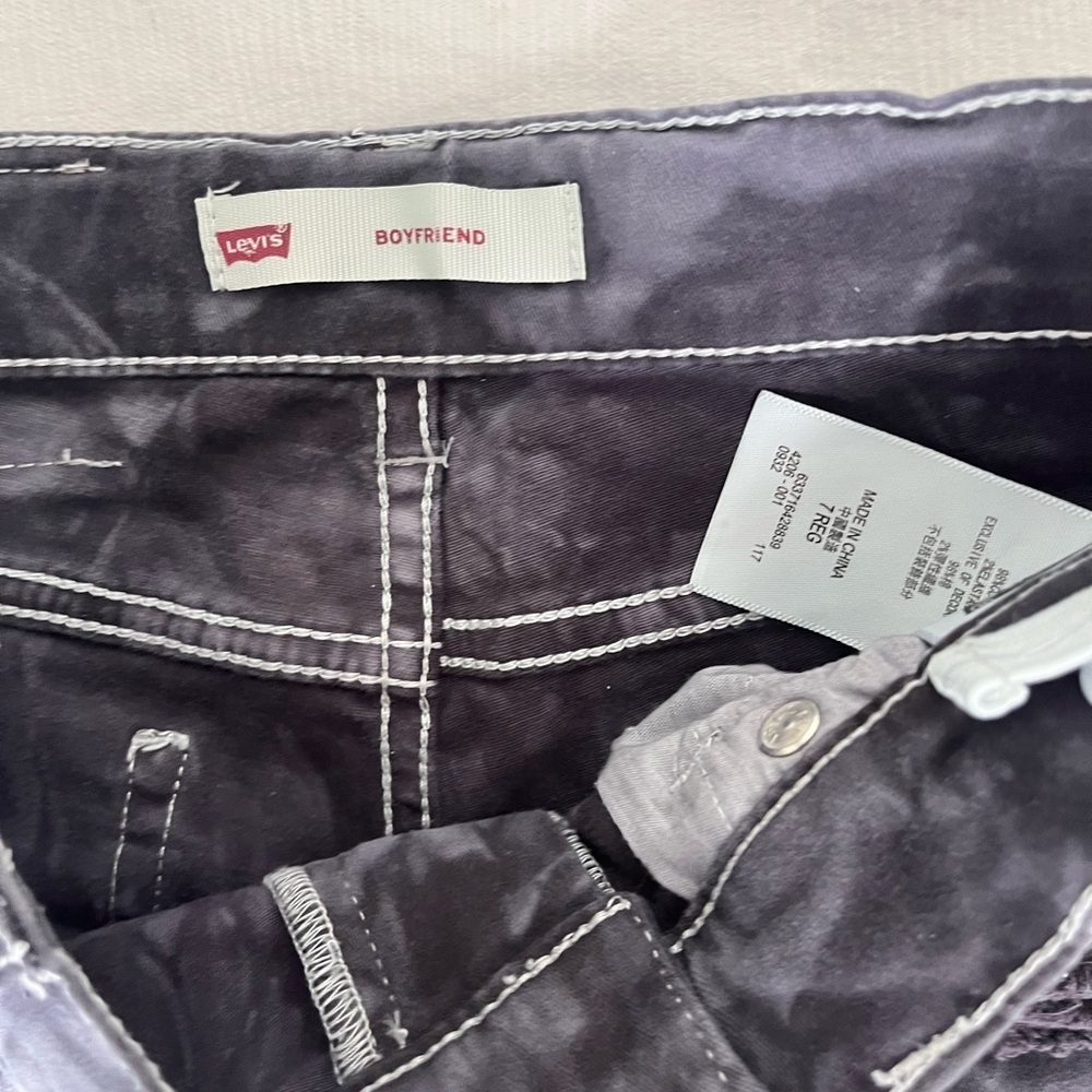 Levi's kids Tie-Dye boyfriend distressed Skinny Jeans 7 - Picture 3 of 5